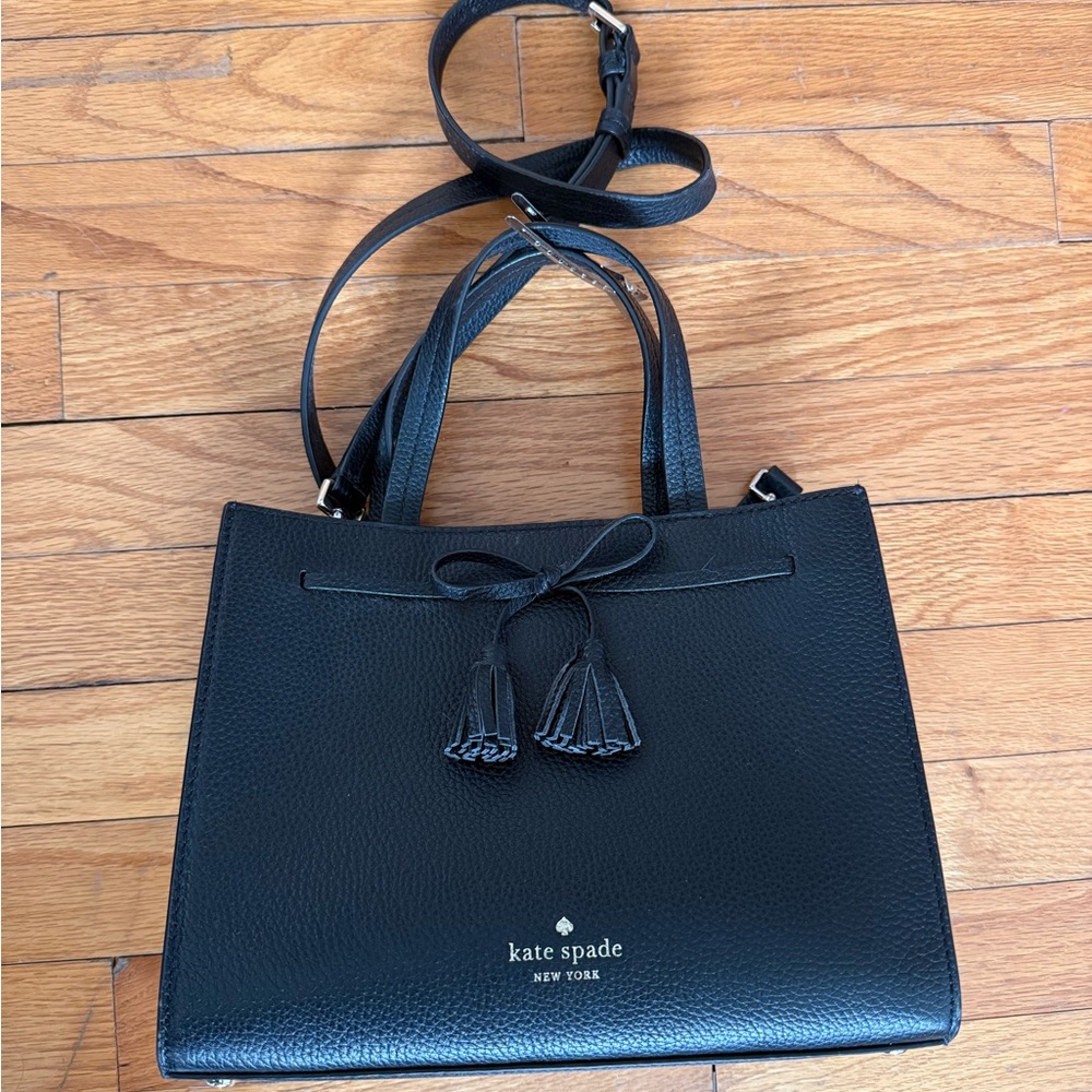 Kate Spade Black Satchel with Tassels